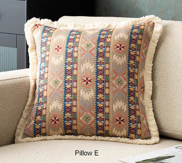 Large Bohemian Decorative Sofa Pillows for Living Room, Modern Geometric Pillows, Decorative Throw Pillows for Bedroom, Oriental Throw Pillow for Couch-ArtWorkCrafts.com