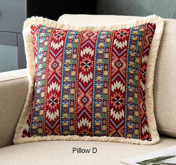 Large Bohemian Decorative Sofa Pillows for Living Room, Modern Geometric Pillows, Decorative Throw Pillows for Bedroom, Oriental Throw Pillow for Couch-ArtWorkCrafts.com