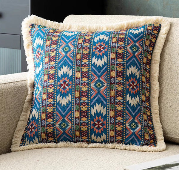 Large Bohemian Decorative Sofa Pillows for Living Room, Modern Geometric Pillows, Decorative Throw Pillows for Bedroom, Oriental Throw Pillow for Couch-ArtWorkCrafts.com