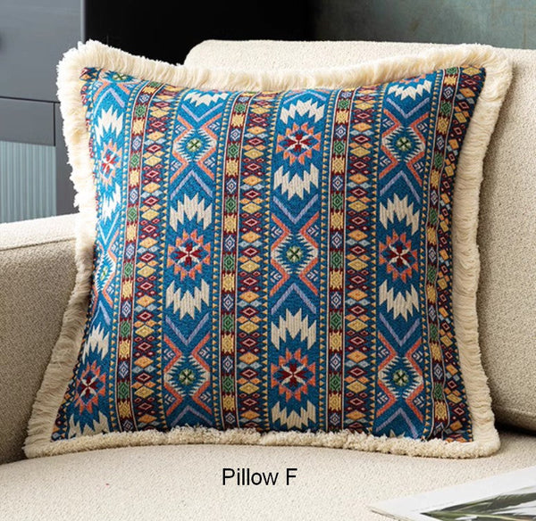 Large Bohemian Decorative Sofa Pillows for Living Room, Modern Geometric Pillows, Decorative Throw Pillows for Bedroom, Oriental Throw Pillow for Couch-ArtWorkCrafts.com