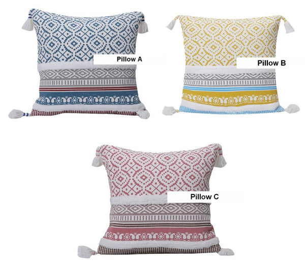 Contemporary Decorative Pillow Covers, Modern Decorative Pillow for Interior Design, Geometric Modern Sofa Pillows for Bedroom, Modern Square Pillows for Couch-ArtWorkCrafts.com