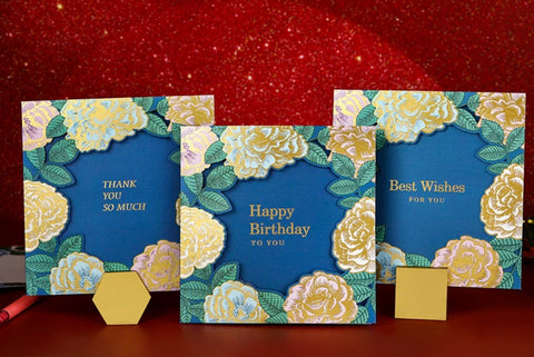 Blue Flower Greeting Cards, Beautiful Greeting Cards to Friends, Creative Birthday Greeting Card, Original Handmade Greeting Cards-ArtWorkCrafts.com