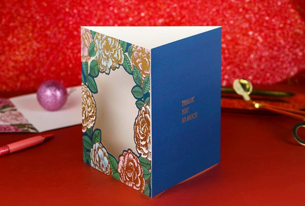 Blue Flower Greeting Cards, Beautiful Greeting Cards to Friends, Creative Birthday Greeting Card, Original Handmade Greeting Cards-ArtWorkCrafts.com