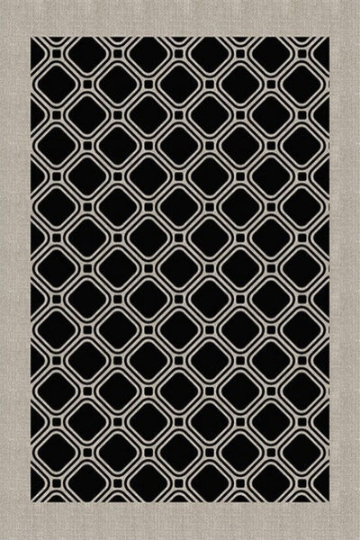 Elegant Modern Area Rugs under Sofa, Dining Room Floor Rugs, Mid Century Black Rugs for Living Room, Abstract Contemporary Rugs for Bedroom, Modern Carpets for Office-ArtWorkCrafts.com