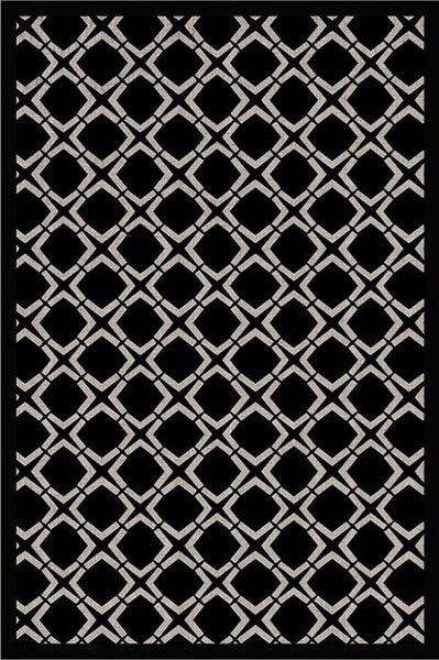 Modern Area Rugs under Sofa, Modern Black Rugs for Living Room, Abstract Contemporary Rugs for Bedroom, Dining Room Floor Rugs, Modern Carpets for Office-ArtWorkCrafts.com