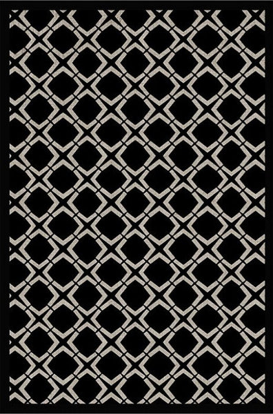 Abstract Contemporary Rugs for Bedroom, Modern Area Rugs under Sofa, Modern Black Rugs for Living Room, Dining Room Floor Rugs, Modern Carpets for Office-ArtWorkCrafts.com