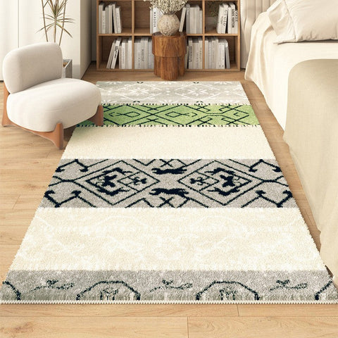 Contemporary Runner Rugs for Living Room, Thick Modern Runner Rugs Next to Bed, Hallway Runner Rugs, Bathroom Runner Rugs, Kitchen Runner Rugs-ArtWorkCrafts.com