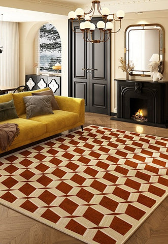 Modern Area Rugs under Dining Room Table, Large Geometric Floor Carpets, Modern Living Room Area Rugs, Mid Century Modern Rugs