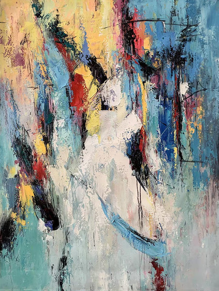 Palette Knife Paintings, Acrylic Paintings on Canvas, Large Paintings Behind Sofa, Abstract Painting for Living Room, Bedroom Modern Wall Art Paintings-ArtWorkCrafts.com