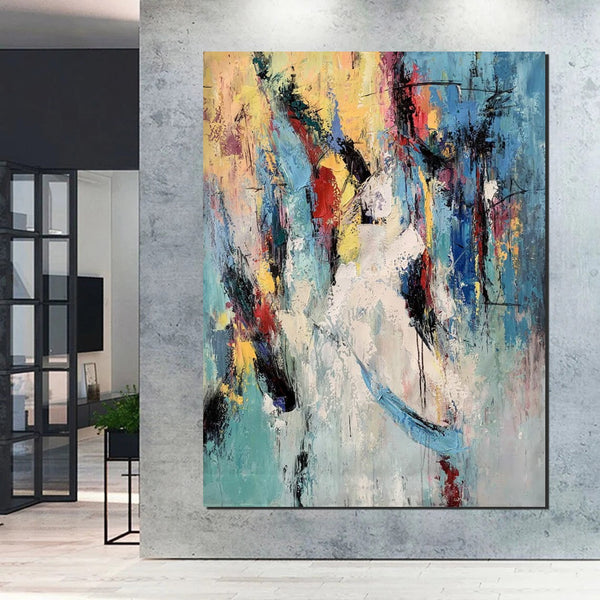 Palette Knife Paintings, Acrylic Paintings on Canvas, Large Paintings Behind Sofa, Abstract Painting for Living Room, Bedroom Modern Wall Art Paintings-ArtWorkCrafts.com