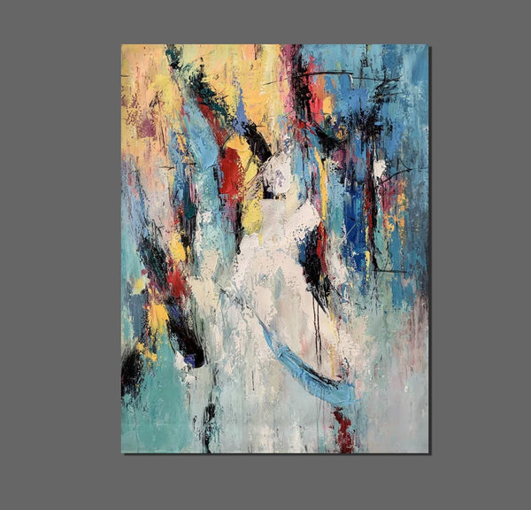 Palette Knife Paintings, Acrylic Paintings on Canvas, Large Paintings Behind Sofa, Abstract Painting for Living Room, Bedroom Modern Wall Art Paintings-ArtWorkCrafts.com