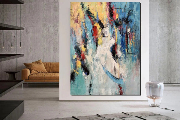 Palette Knife Paintings, Acrylic Paintings on Canvas, Large Paintings Behind Sofa, Abstract Painting for Living Room, Bedroom Modern Wall Art Paintings-ArtWorkCrafts.com
