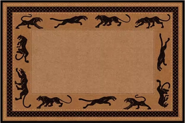 Large Modern Rugs for Living Room, Mid Century Cheetah Pattern Modern Rugs for Dining Room, Modern Rug Ideas for Bedroom-ArtWorkCrafts.com