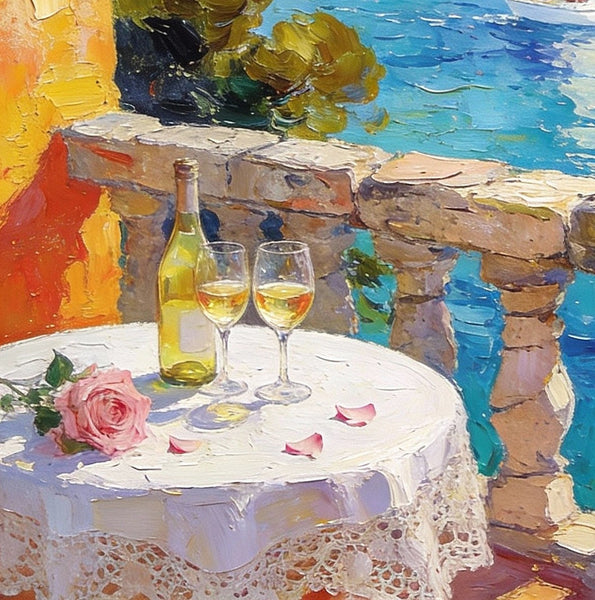 The Beauty of the Mediterranean Coast, Original Small Paintings on Canvas, Seashore Beach, Small Landscape Paintings, Palette Knife Impasto Paintings, Small Paintings on Canvas, Hand Painted Canvas Art-ArtWorkCrafts.com