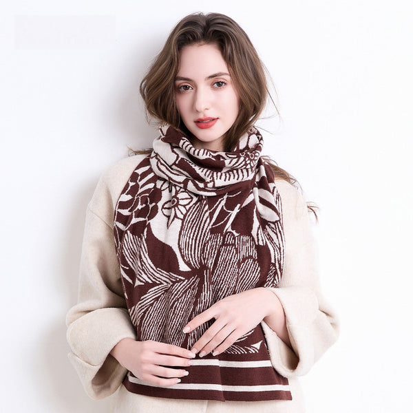 Casual Scarf for Women, Cold Weather Scarves, Soft Wool Scarf for Women, Modern Wool Scarf for Women