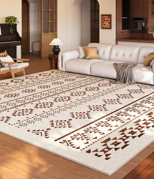 Modern Rugs for Living Room, Modern Rugs for Dining Room, Contemporary Modern Rugs, Boho Style Carpets Next to Bed
