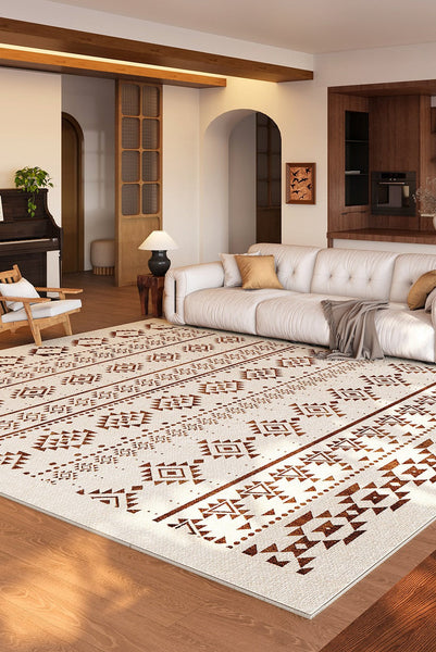 Modern Rugs for Living Room, Modern Rugs for Dining Room, Contemporary Modern Rugs, Boho Style Carpets Next to Bed