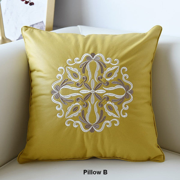 Contemporary Decorative Pillows, Modern Throw Pillows, Decorative Flower Pattern Throw Pillows for Couch, Modern Sofa Pillows-ArtWorkCrafts.com
