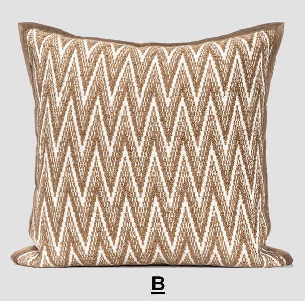 Large Modern Pillows for Couch, Modern Square Pillows, Contemporary Throw Pillows for Living Room, Modern Decorative Sofa Pillows-ArtWorkCrafts.com