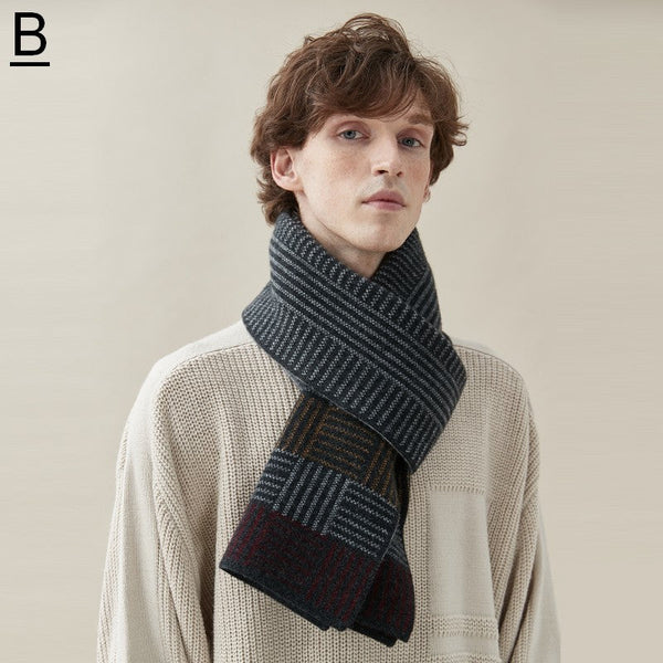 Modern Fashion Scarf, Formal Men Scarf Styles, Pure Wool Scarf, Casual Scarf Men, Business Wool Scarf for Gentleman, Men's Winter Scarf, Men's Wool Scarf Winter-ArtWorkCrafts.com
