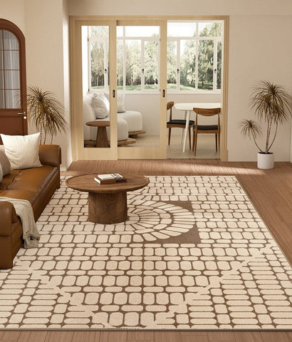 Dining Room Floor Carpets, Large Rectangular Modern Rugs under Sofa, Bedroom Contemporary Soft Rugs, Mid Century Modern Rugs in Living Room