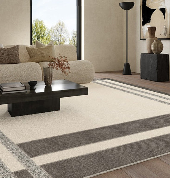 Geometric Contemporary Modern Rugs Next to Bed, Modern Carpets for Office, Abstract Area Rugs for Living Room, Modern Soft Rugs under Dining Room Table-ArtWorkCrafts.com