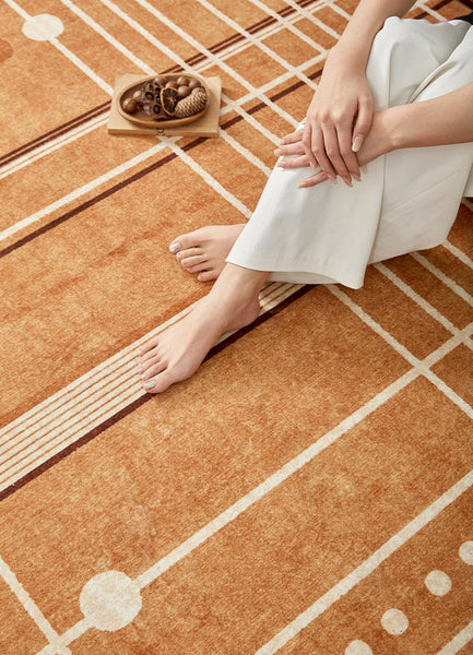 Large Contemporary Area Rugs for Dining Room, Modern Living Room Rug Ideas, Mid Century Modern Rugs for Bedroom-ArtWorkCrafts.com