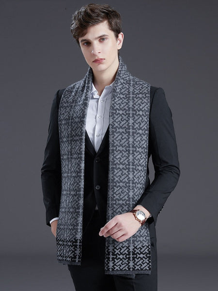 Formal Men Scarf Styles, Men's Winter Scarves, Thick Wool Scarf for Men, Modern Business Wool Scarf for Gentleman, Soft Casual Scarf Men, Men's Winter Wool Scarf