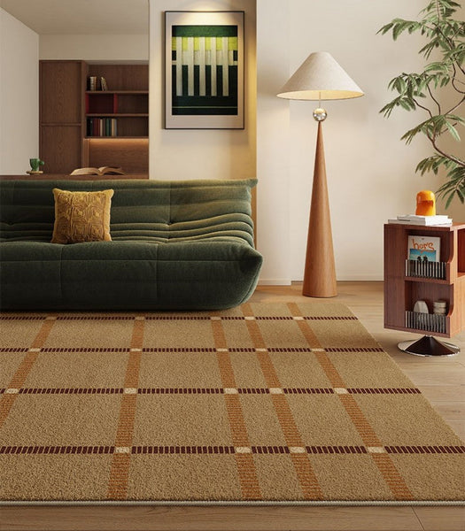 Modern Carpets Next to Bed, Contemporary Area Rugs for Bedroom, Mid Century Area Rugs, Modern Rugs under Dining Room Table-ArtWorkCrafts.com