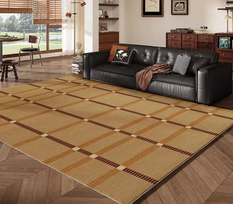 Modern Carpets Next to Bed, Contemporary Area Rugs for Bedroom, Mid Century Area Rugs, Modern Rugs under Dining Room Table-ArtWorkCrafts.com