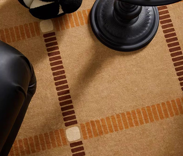 Modern Carpets Next to Bed, Contemporary Area Rugs for Bedroom, Mid Century Area Rugs, Modern Rugs under Dining Room Table-ArtWorkCrafts.com