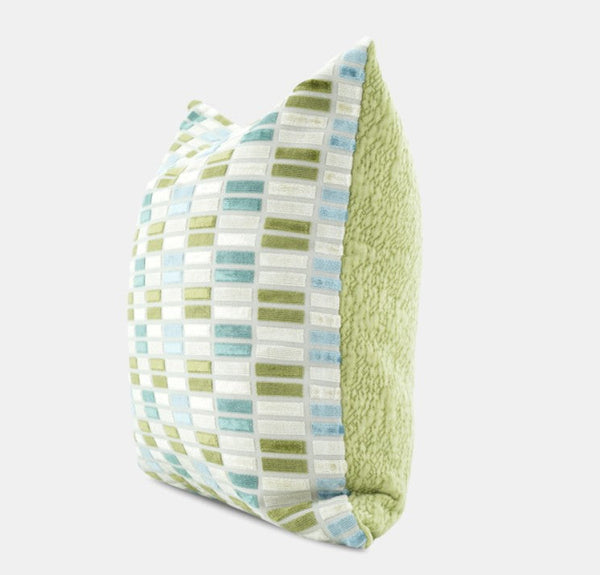 Modern Throw Pillows, Green Modern Sofa Pillows, Large Square Pillows, Decorative Pillows for Couch, Decorative Throw Pillows for Living Room Couch-ArtWorkCrafts.com