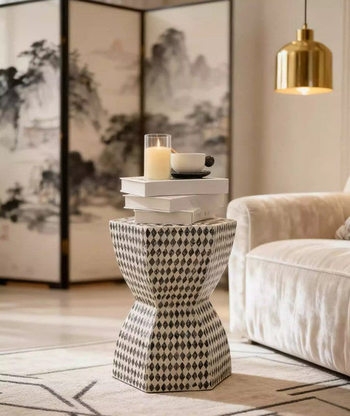 Modern Side Table, Bedside Small Side Table, Contemporary Bedside Table, Small End Table, Shell Small Sofa Side Table, Portable Casual Side Table, Creative Coffee Table, Contemporary Side Table-ArtWorkCrafts.com
