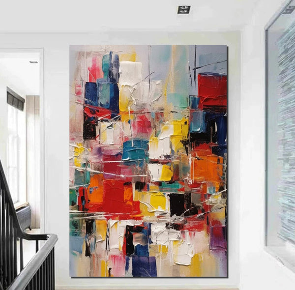 Hand Painted Canvas Art, Palette Knife Paintings, Modern Paintings for Living Room, Simple Painting Ideas for Bedroom-ArtWorkCrafts.com
