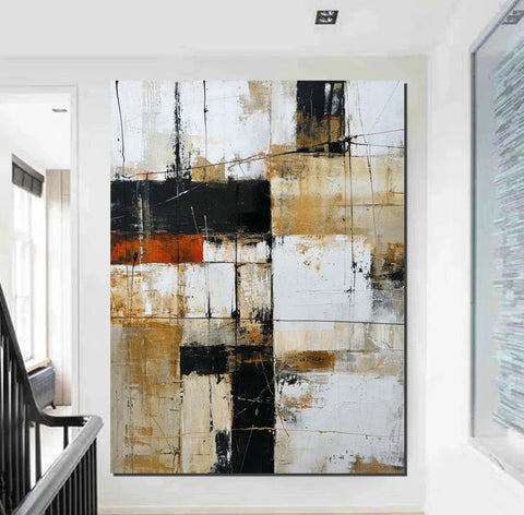 Contemporary Wall Painting, Acrylic Painting for Dining Room, Living Room Wall Painting, Modern Artwork, Large Canvas Painting-ArtWorkCrafts.com