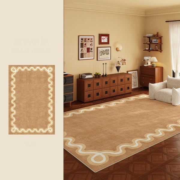 Dining Room Geometric Modern Rugs, Large Modern Rugs for Living Room, Bedroom Modern Rugs, Cream Color Contemporary Modern Rugs-ArtWorkCrafts.com