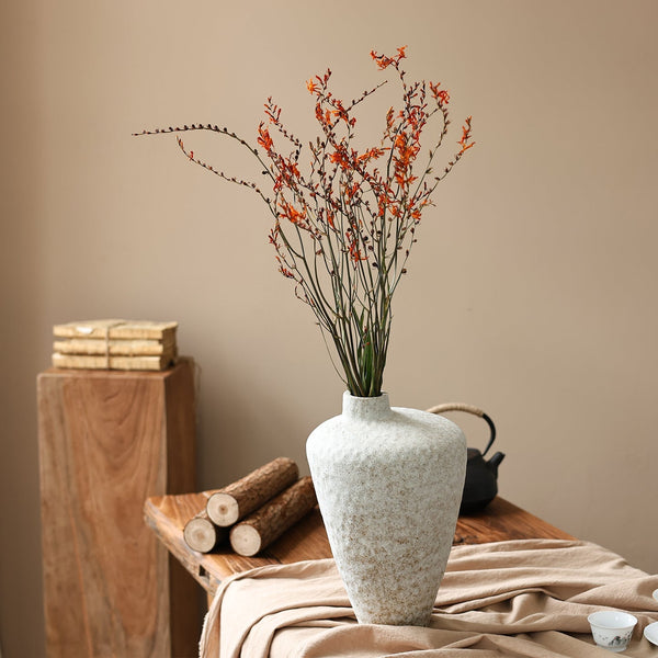 Natural Decorations, Flower Arrangement, Handmade Artificial Flower, Dried Fire Orchid Bouquet, Natural Dried Flowers-ArtWorkCrafts.com