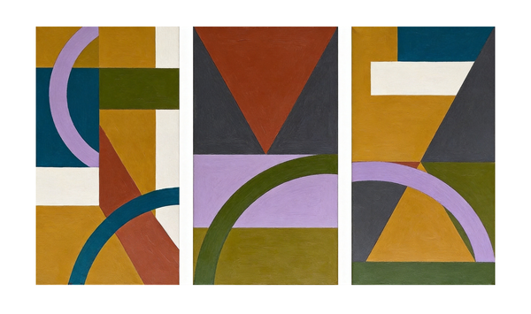 Geometric Abstract Paintings, Modern Paintings for Living Room, Multi Panel Canvas Art, Large Group Paintings