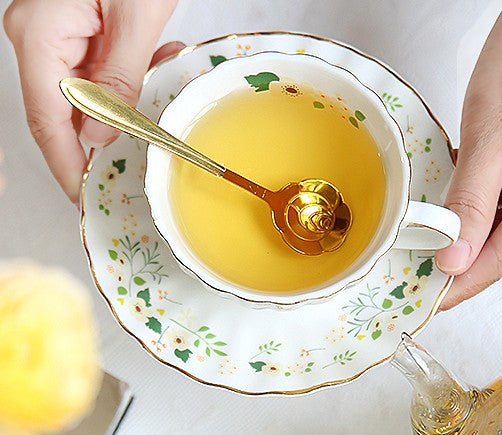 Unique Ceramic Coffee Cups, Creative Bone China Porcelain Tea Cup Set, Traditional English Tea Cups and Saucers, Afternoon British Tea Cups-ArtWorkCrafts.com