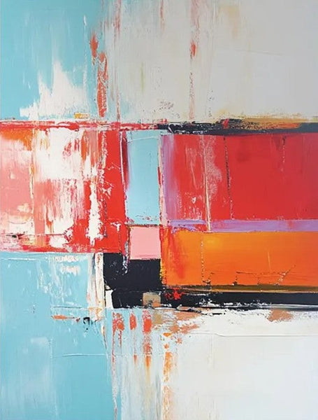 Palette Knife Paintings, Modern Paintings for Living Room, Hand Painted Canvas Art, Simple Painting Ideas for Bedroom-ArtWorkCrafts.com