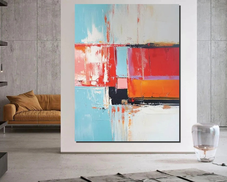 Palette Knife Paintings, Modern Paintings for Living Room, Hand Painted Canvas Art, Simple Painting Ideas for Bedroom-ArtWorkCrafts.com