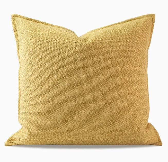 Large Yellow Square Modern Throw Pillows for Couch, Contemporary Modern Sofa Pillows, Simple Decorative Throw Pillows, Large Throw Pillow for Interior Design-ArtWorkCrafts.com