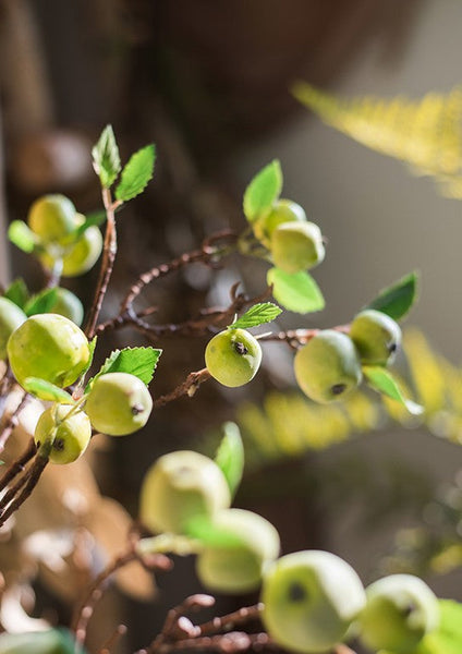 Beautiful Modern Flower Arrangement Ideas for Home Decoration, Apple Branch, Fruit Branch, Table Centerpiece, Simple Artificial Floral for Dining Room-ArtWorkCrafts.com