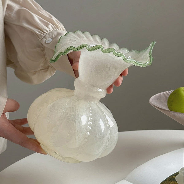 Modern Glass Flower Vases, Handmade Glass Bud Vases, Water Holding Flower Vases, Flower Vases on Table, Small Flower Vase-ArtWorkCrafts.com