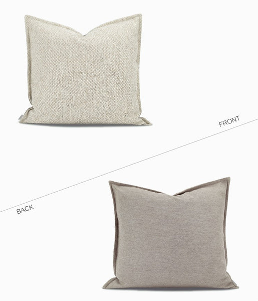 Large Square Modern Throw Pillows for Couch, Large Brown Throw Pillow for Interior Design, Contemporary Modern Sofa Pillows, Simple Decorative Throw Pillows-ArtWorkCrafts.com