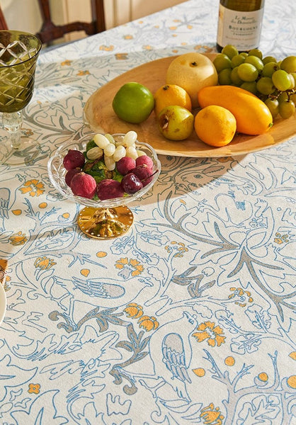 Large Modern Rectangle Tablecloth for Dining Table, Rabbit Pigeon Pattern Table Covers for Round Table, Farmhouse Table Cloth for Oval Table, Square Tablecloth for Kitchen-ArtWorkCrafts.com
