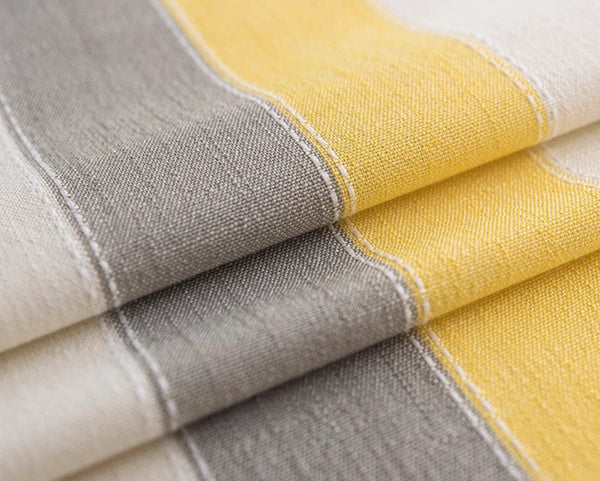 Yellow Stripe Cotton and Linen Tablecloths, Rectangular Tablecloth for Oval Table, Kitchen Rectangular Table Covers, Modern Table Cloths for Dining Room-ArtWorkCrafts.com