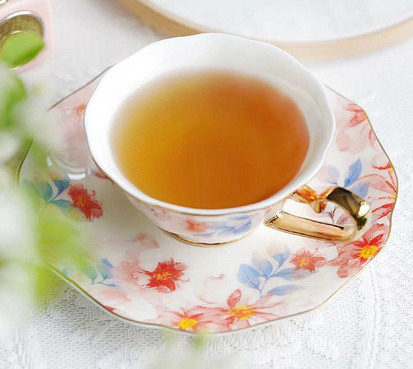 Flower Porcelain Tea Cup Saucer Set, Unique Tea Cup and Saucer in Gift Box,British Royal Ceramic Cups for Traditional Afternoon Tea, Elegant Ceramic Coffee Cups-ArtWorkCrafts.com