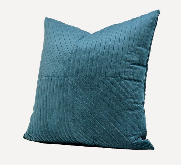 Large Decorative Throw Pillow for Couch, Blue Modern Sofa Pillows, Simple Modern Throw Pillows for Couch, Large Square Pillows-ArtWorkCrafts.com