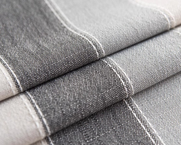 Gray Stripe Rectangular Tablecloth for Oval Table, Rectangular Table Covers for Coffee Table, Modern Table Cloths for Dining Room, Cotton and Linen Tablecloths-ArtWorkCrafts.com